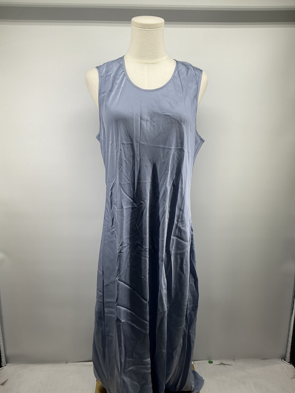 Washable Stretch Silk Tank Midi Dress